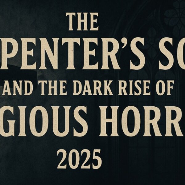 Atmospheric promotional image symbolizing religious horror for The Carpenter’s Son, a 2025 horror film about faith and terror. • Caption: The Carpenter’s Son promises to redefine religious horror in 2025 with a dark and unsettling vision.